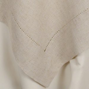 Oatmeal Avena Hemstitch 88"x88" Overlay